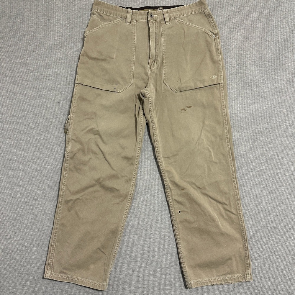 Enyce Y2K Carpenter Cargo Pants Baggy Streetwear Tan Khaki Mens Size 36x30 Vtg